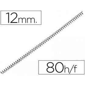 Espiral metalico yosan negro paso 56 4:1 12 mm calibre 1,00 mm
