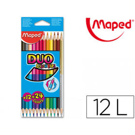 Lapices de colores maped color peps duo bicolor caja 12
