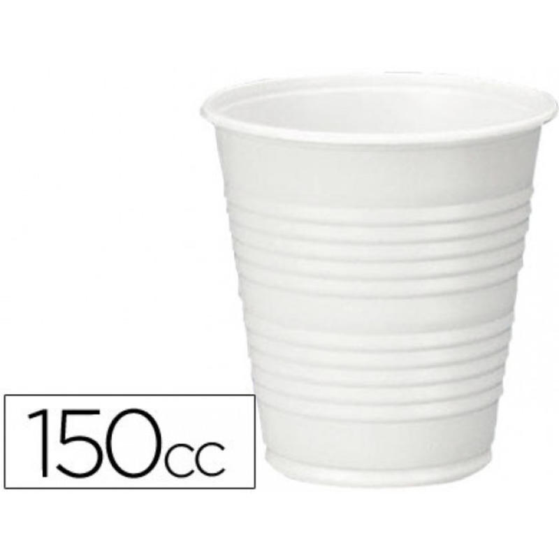 Vaso de plastico blanco 150cc para maquinas de vending de cafe paquete de 100