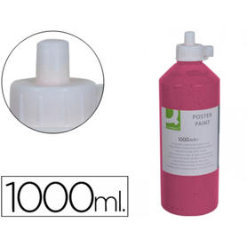 Tempera escolar q-connect 1000 ml rosa