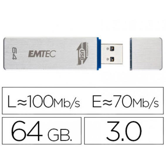 Memoria usb emtec flash 64 gb 3.0 100 mb/s
