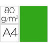 Papel color liderpapel a4 80g/m2 verde paquete de 15 - PC69