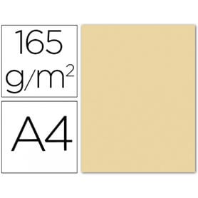 Papel color liderpapel a4 165g / m2 crema paquete de 9