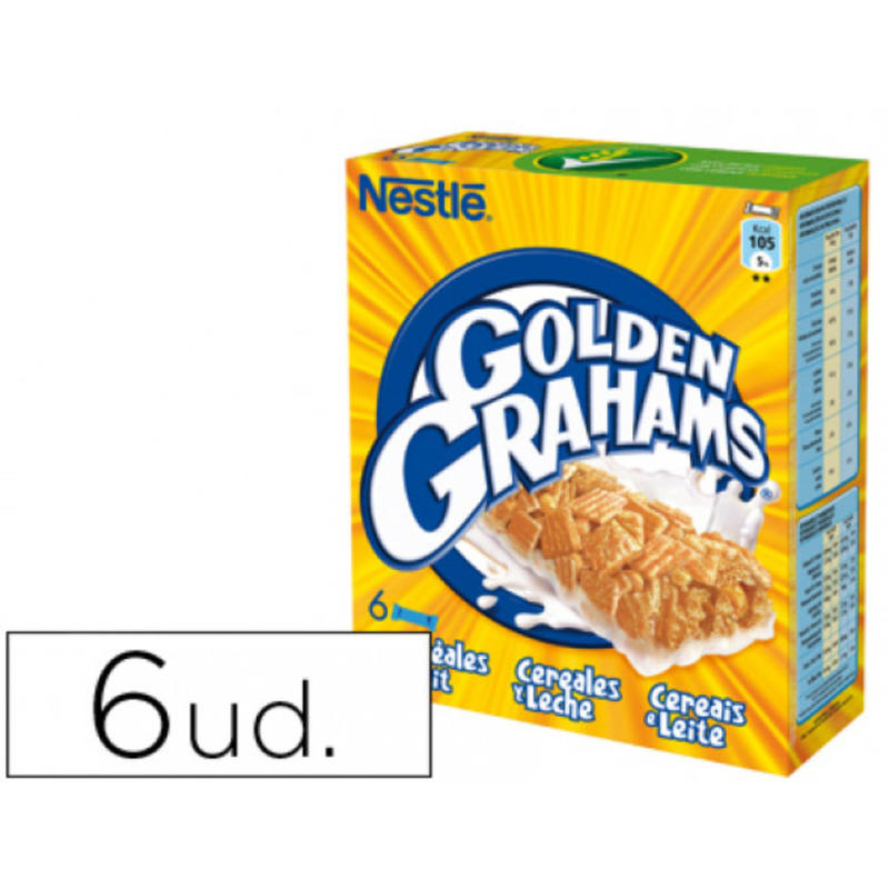 Barrita de cereales golden grahams paquete de 6 unidades