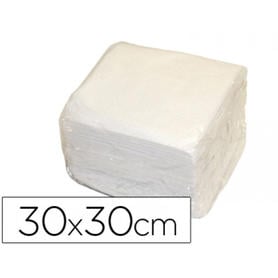 Servilleta de papel 30x30cm blanca una capa paquete de 70