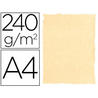 Papel color liderpapel pergamino con bordes a4 240g/m2 crema pack de 10 hojas - PW10
