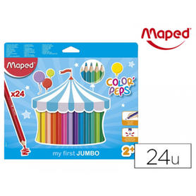Lapices de colores maped color peps jumbo blister de 24 colores
