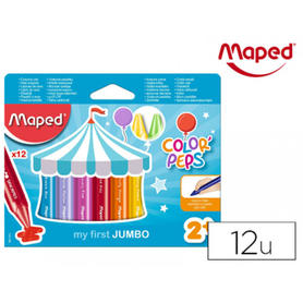Lapices de cera maped color peps jumbo caja de 12 colores