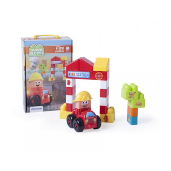 Juego miniland super blocks fire station 18 piezas