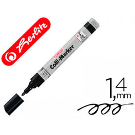 Rotulador herlitz marcador colli-marker negro punta redonda 1,4 mm