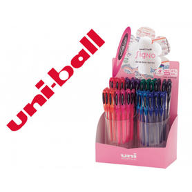 Boligrafo uni-ball um-120 signo 0,7 mm tinta gel expositor de 48 unidades colores basicos surtidos