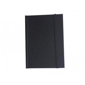 Bloc libro dibujo michel color negro encuadernacion entelada din a6 80 hojas 130 gr con goma para cerrar