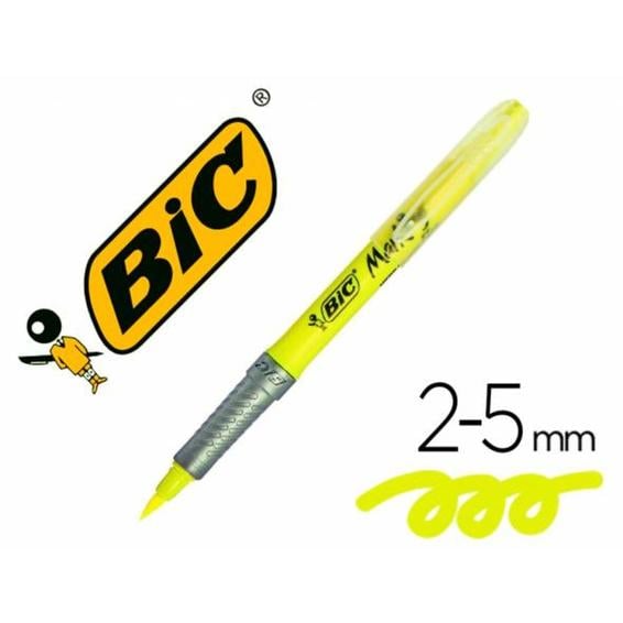 Rotulador bic fluorescente highlighter flex amarillo