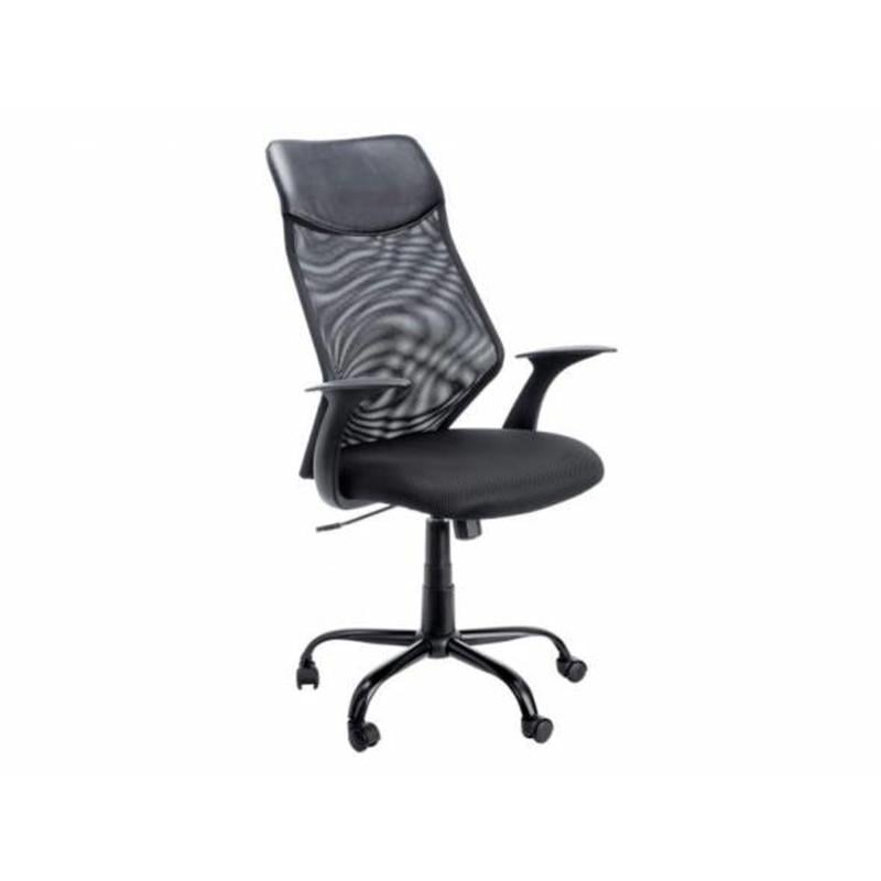 Silla archivo 2000 de oficina pintafontes asiento tela y respaldo malla color negro 570x625x1200mm