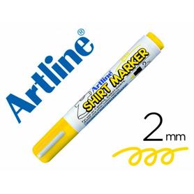 Rotulador artline camiseta ekt-2 amarillo -punta redonda 2 mm -para uso en camisetas