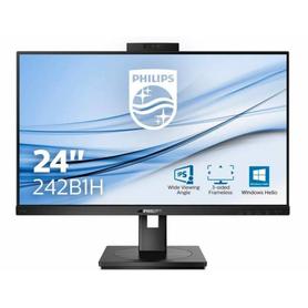 Monitor philips 242b1h 23,8" 16:9 ips 1.920 px regulable en altura con camara web-cam integrada color negro