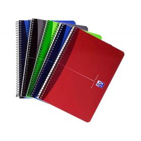 Cuaderno espiral oxford essentials tapa blanda cuarto 80 hojas 90 g cuadricula 4 mm colores surtidos