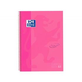 Cuaderno espiral oxford ebook 1 tapaextradura din a4+ 80 hojas cuadro 5 mm con margen lavanda touch