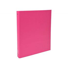 Carpeta de 4 anillas 30mm redondas exacompta a4 carton forrado rosa