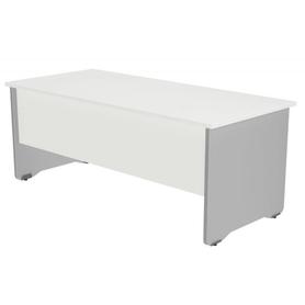 Mesa oficina rocada serie work 180x80 cm acabado ab04 aluminio/blanco