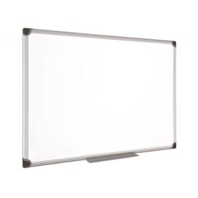 Pizarra blanca bi-office magnetica maya w ceramica vitrificada marco de aluminio 120 x 90 cm con bandeja para