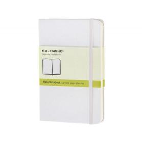 Libreta moleskine tapa dura liso 192 hojas color blanco cierre con goma 90x140 mm