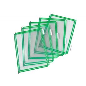 Funda para portacatalogo tarifold din a4 color verde pack de 10 unidades