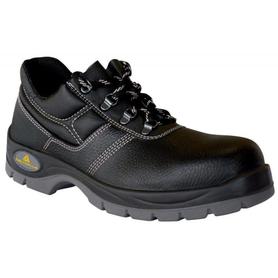 Zapatos de seguridad deltaplus de piel crupon grabada con forro absorbente y plantilla de latex color negro talla 41