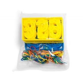 Juego miniland numeros para coser 7 cm 40 piezas + 20 cordones