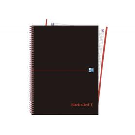 Cuaderno espiral oxford ebook 4 tapa plastico din a4+ 80 h cuadro 5 mm blackn colors naranja