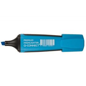 Rotulador q-connect fluorescente azul premium punta biselada con sujecion de caucho