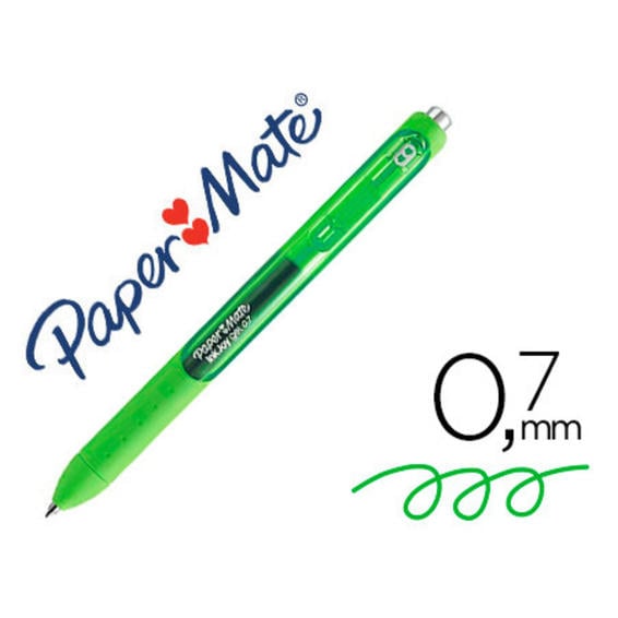 Boligrafo paper mate inkjoy gel 600st verde