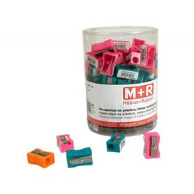 Sacapuntas m+r 304 plastico rectangular 1 uso colores surtidos