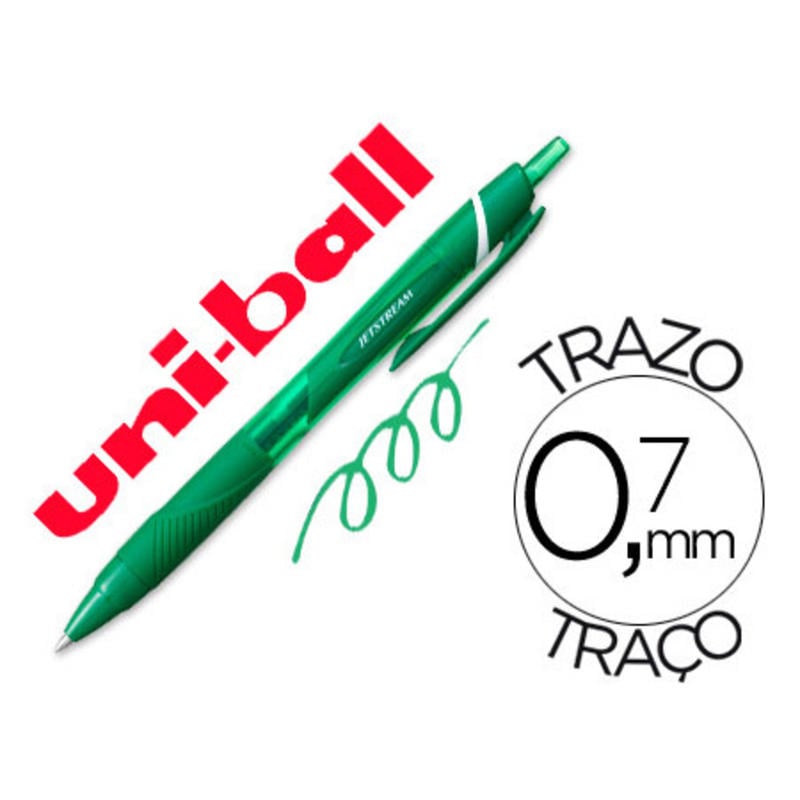 Boligrafo uni-ball roller jetstream sxn157c retractil 0,7 mm color verde