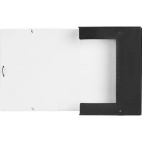 Carpeta proyectos liderpapel folio lomo 90mm carton gofrado negra