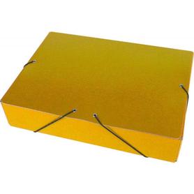 Carpeta proyectos liderpapel folio lomo 70mm carton gofrado amarilla