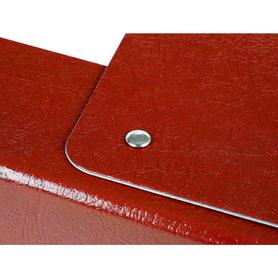 Carpeta proyectos liderpapel folio lomo 70mm carton gofrado roja
