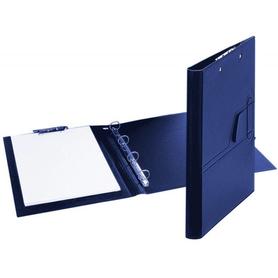 Carpeta 4 anillas 25 mm lengueta miniclip plastico saro folio azul