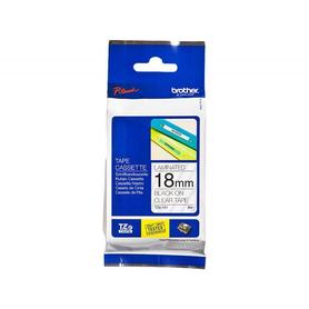 Cinta brother tze-141 transparente-negro 18mm longitud 8 mt