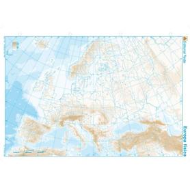 Mapa mudo b/n din a4 europa -fisico