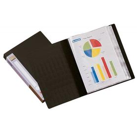 Carpeta liderpapel personaliza 37025 30 fundas polipropileno din a4 negra lomo personalizable