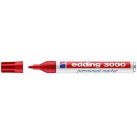 Rotulador edding marcador permanente 3000 rojo -punta redonda 1,5-3 mm