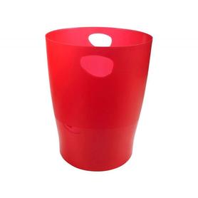 Papelera plastico exacompta linicolor rojo carmin translucido 15 litros