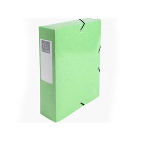 Carpeta de proyecto exacompta iderama carton lustrado plastificado din a4 lomo 80 mm verde anis