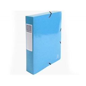 Carpeta de proyecto exacompta iderama carton lustrado plastificado din a4 lomo 60 mm azul claro