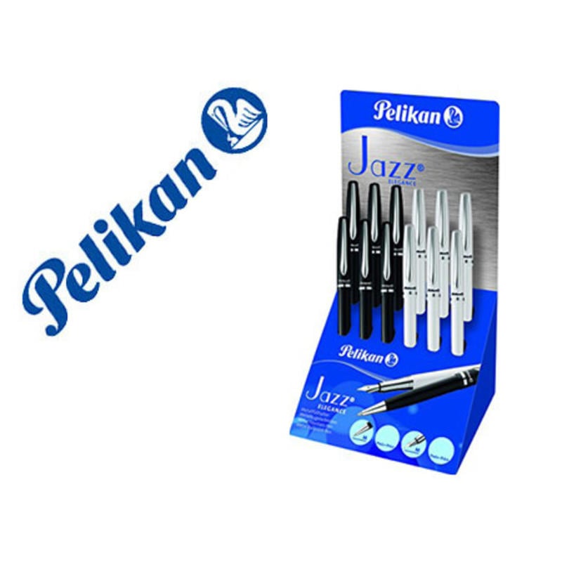 Expositor pelikan jazz elegance mix 6 boligrafos + 6 plumas