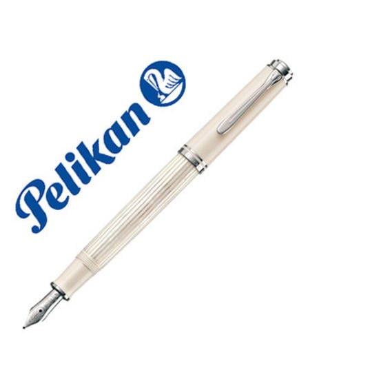 Pluma pelikan souveran m605 edicion especial 2017 blanco transparente plumin f