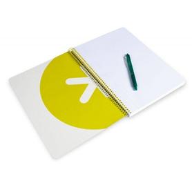 Cuaderno espiral liderpapel a4 antartik tapa dura 80h 100gr cuadro 4mm con margen color verde fluor