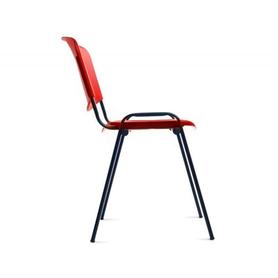 Silla rocada confidente estructura metalica respaldo y asiento en polimero color rojo