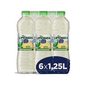 Agua mineral natural font vella lim0nada zero con zumo de limon botella 1,25l